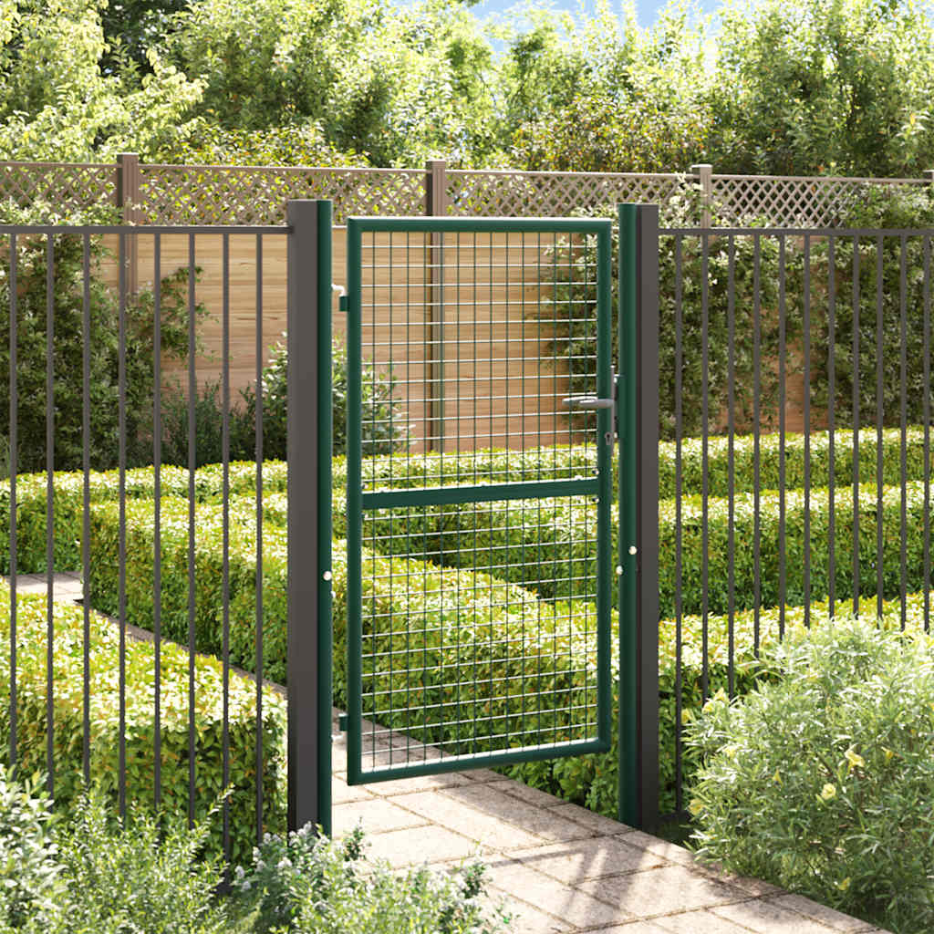 Vidaxl poort 100x150 cm staal groen