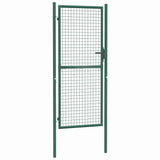 Vidaxl hekpoort staal 100x200 cm groen