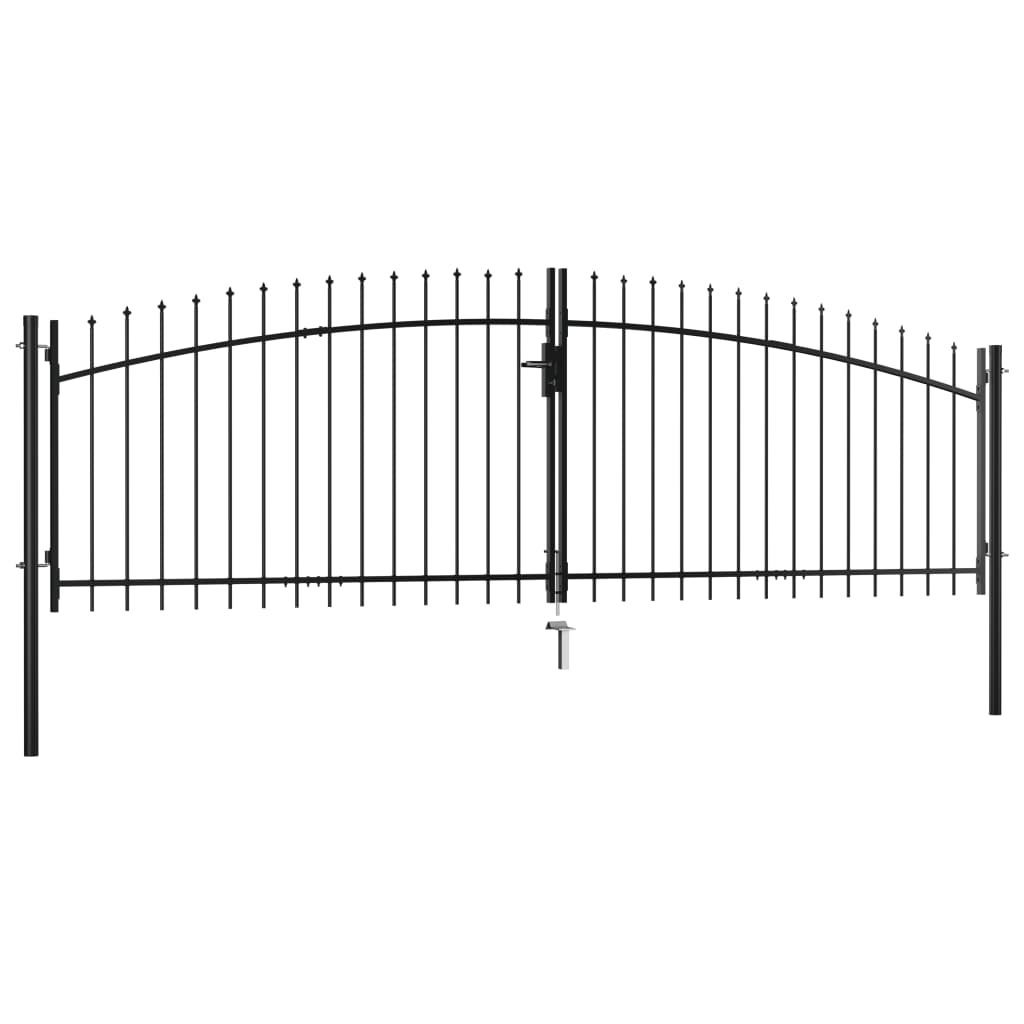 Vidaxl Hek Port Double Porte avec Spears Top 400x175 cm