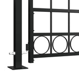 Porta Vidaxl con top curvo e 2 pali 105x204 cm nero