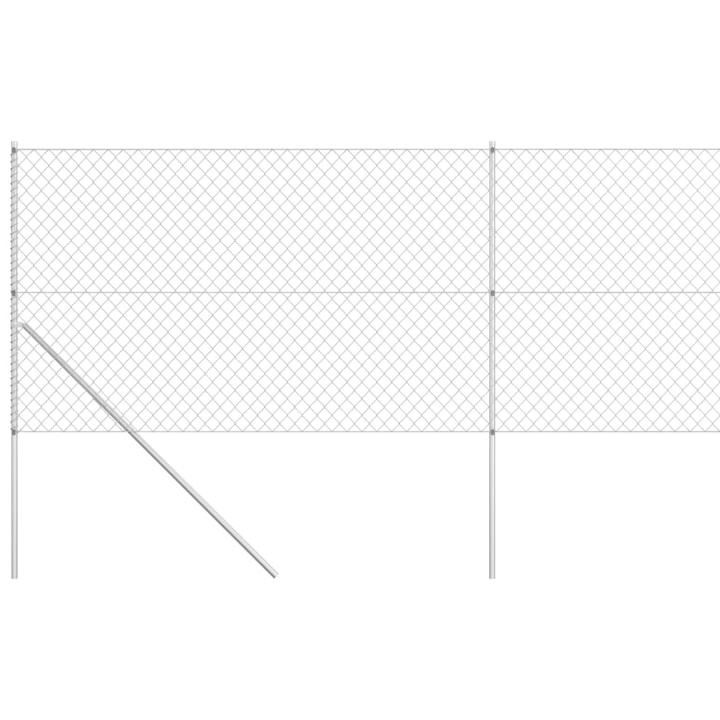 Vidaxl Mesh plot s póly 15x1,5 m galvanizované ocelové stříbrné barvy