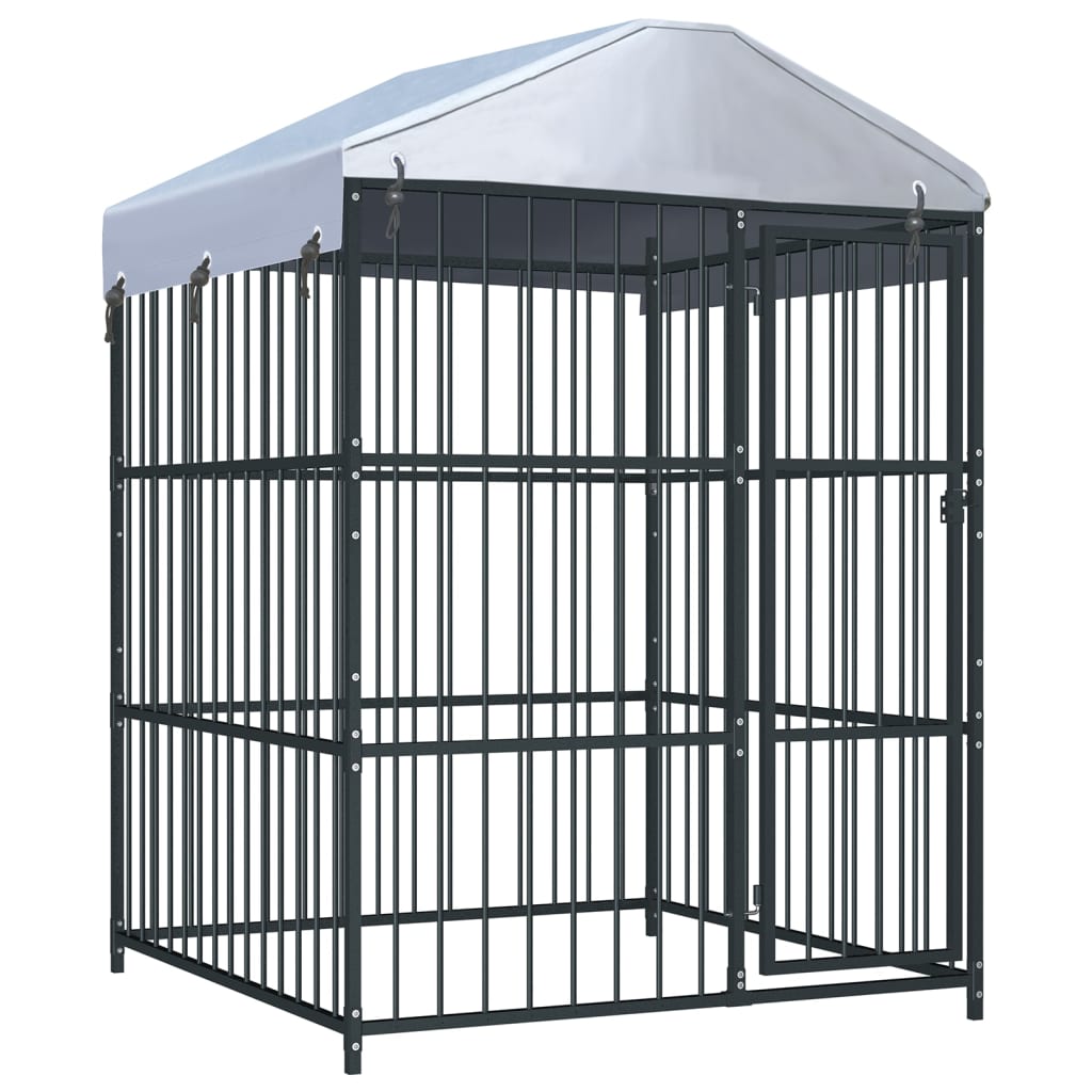 Vidaxl dog kennel for outside with roof 150x150x200 cm