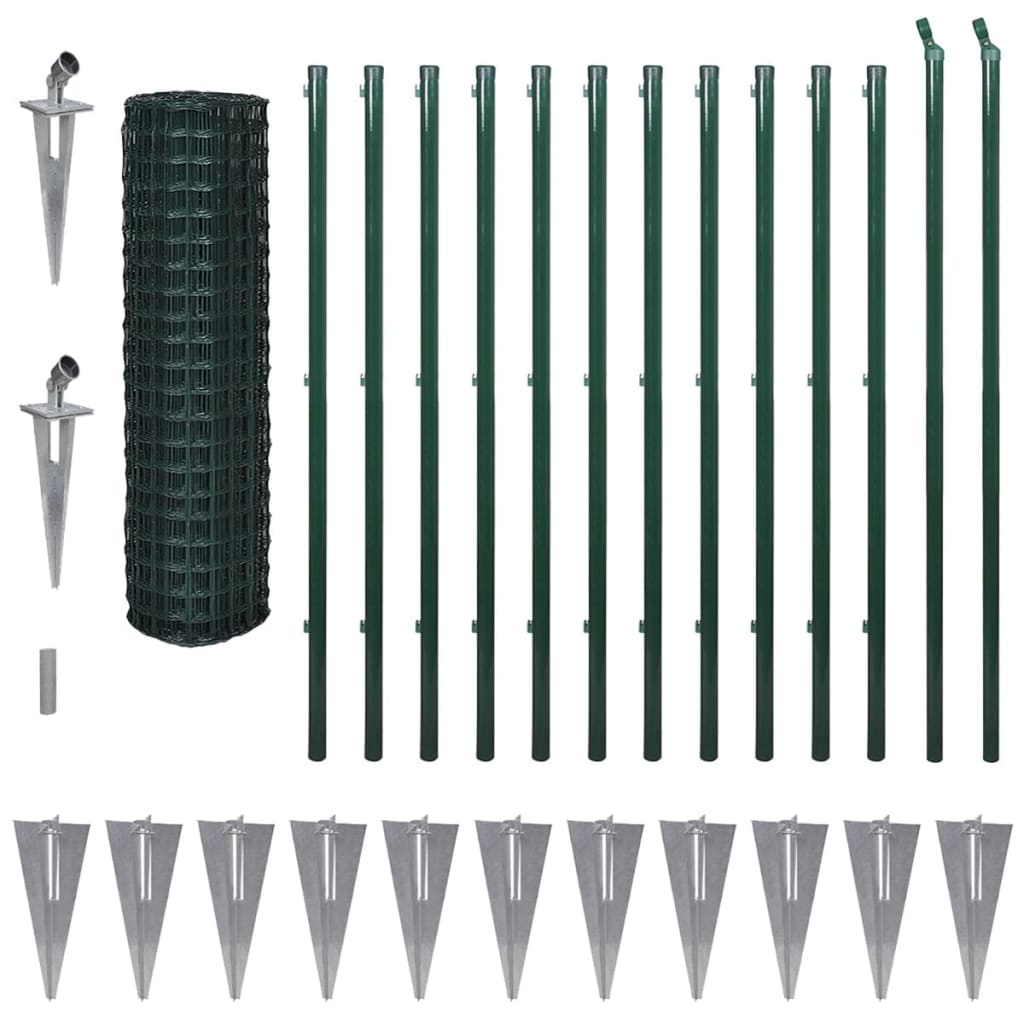 Vidaxl HEK 25x1.7 m de acero verde