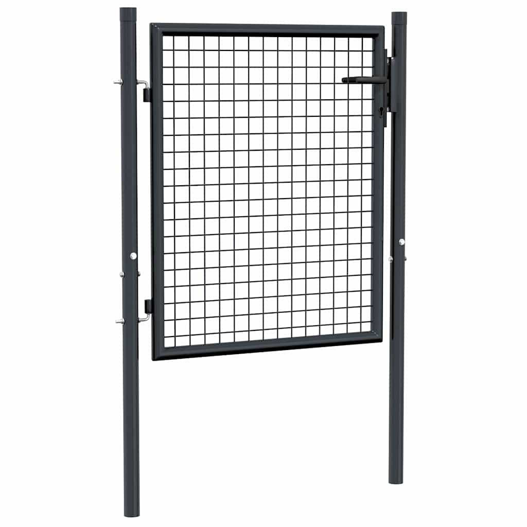 Vidaxl Gaaspoort 100x125 cm galvanized steel gray