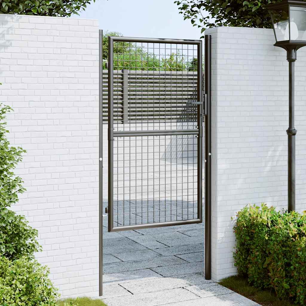 Vidaxl Gaaspoort 100x200 cm Galvanized steel gray