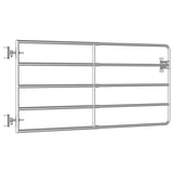 Vidaxl poort met 5 stangen (95-170)x90 cm staal zilverkleurig