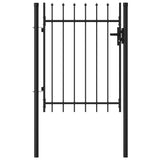 Vidaxl Port s špičatý vrchol pouze 1x1,2 m Steel Black