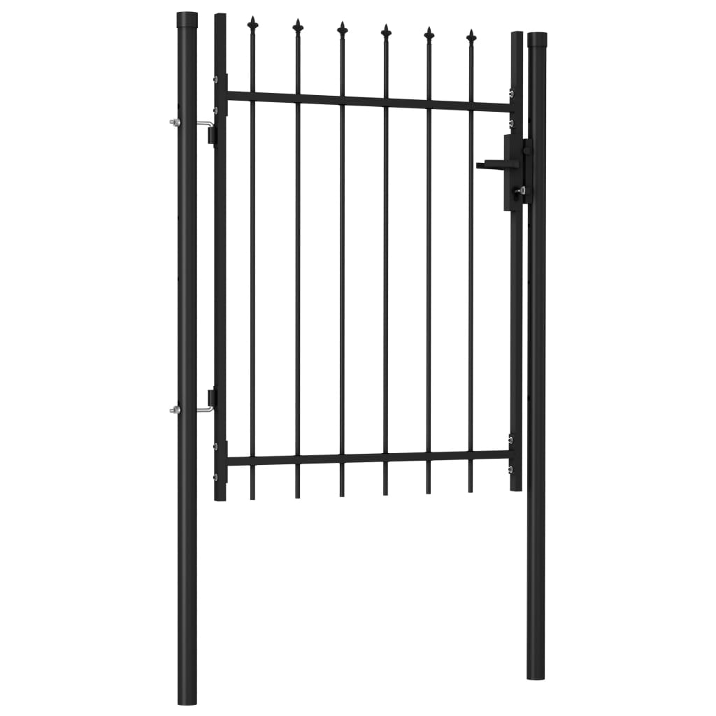 Porta Vidaxl con top appuntito solo 1x1,2 m in acciaio nero