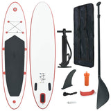 Vidaxl Stand Up Paddleboard Set Rosso e bianco gonfiabile