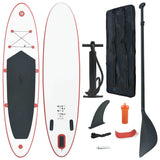 Vidaxl Stand Up Paddleboard set napihljivo rdeče in belo