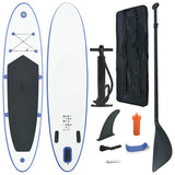 Vidaxl Stand Up Paddleboard Set aufblasbar blau und weiß