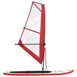 Vidaxl Stand-Up paddleboard inflatable with sailing set red and white