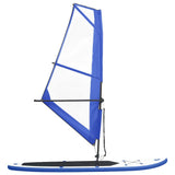 Vidaxl stand-up paddleboard gonflable avec set à voile bleu et blanc