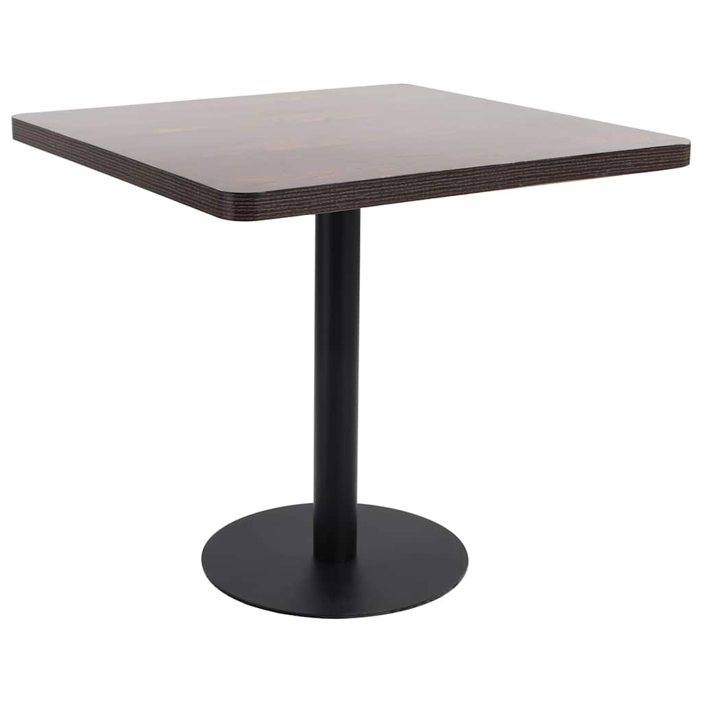 Vidaxl bistrotafel 80x80 cm mdf donkerbruin