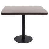 Vidaxl bistrotafel 80x80 cm mdf donkerbruin
