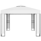 Vidaxl prieel met dubbel dak 3x3 m wit