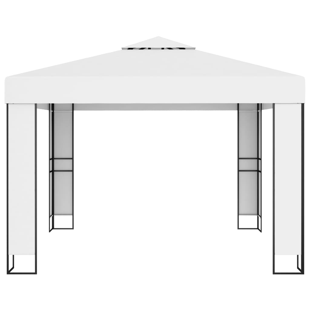 Vidaxl Arbor med dobbelt tak 3x3 m hvit