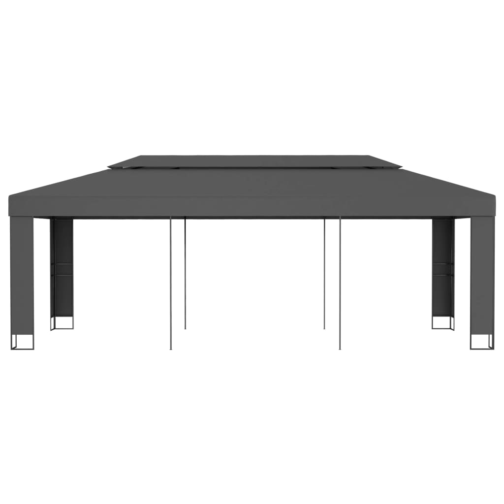 Vidaxl arbor with double roof 3x6 m anthracite