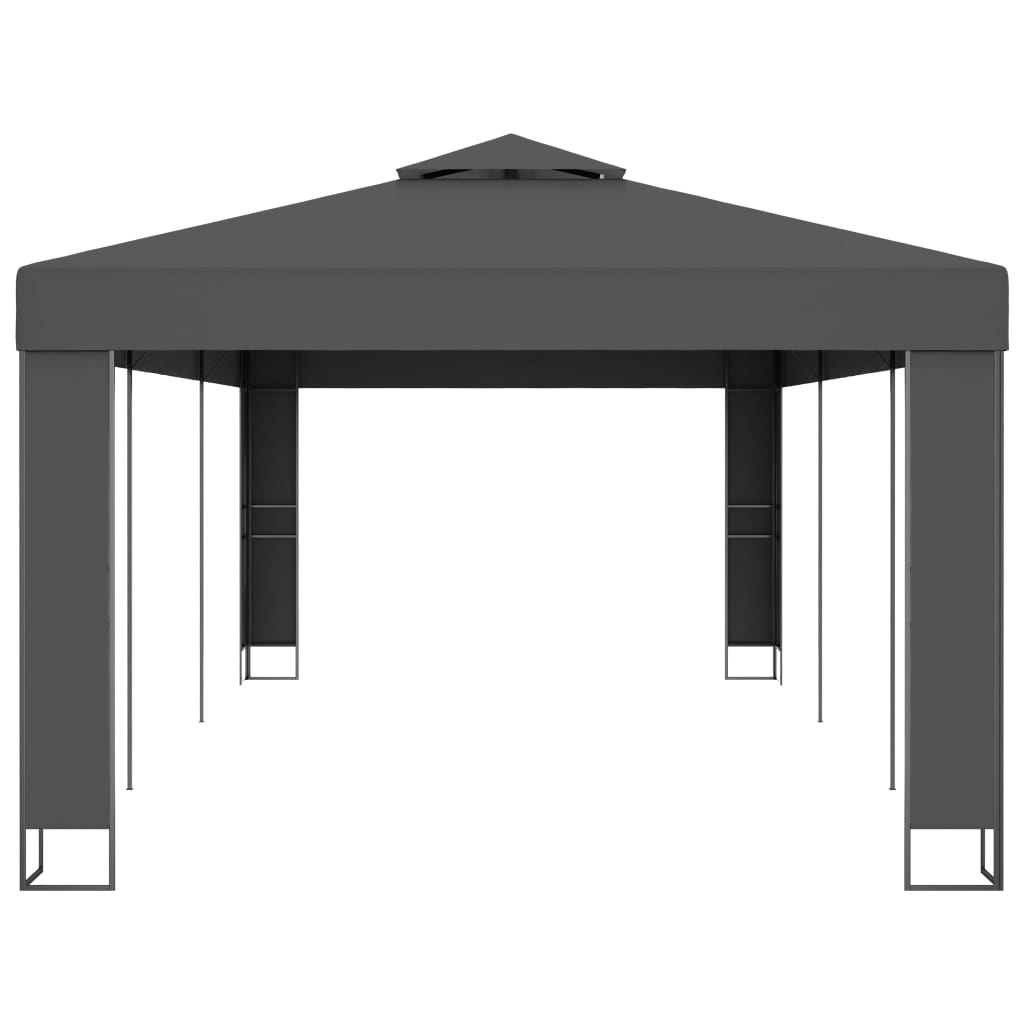 Vidaxl Arbor avec un double toit 3x6 m anthracite