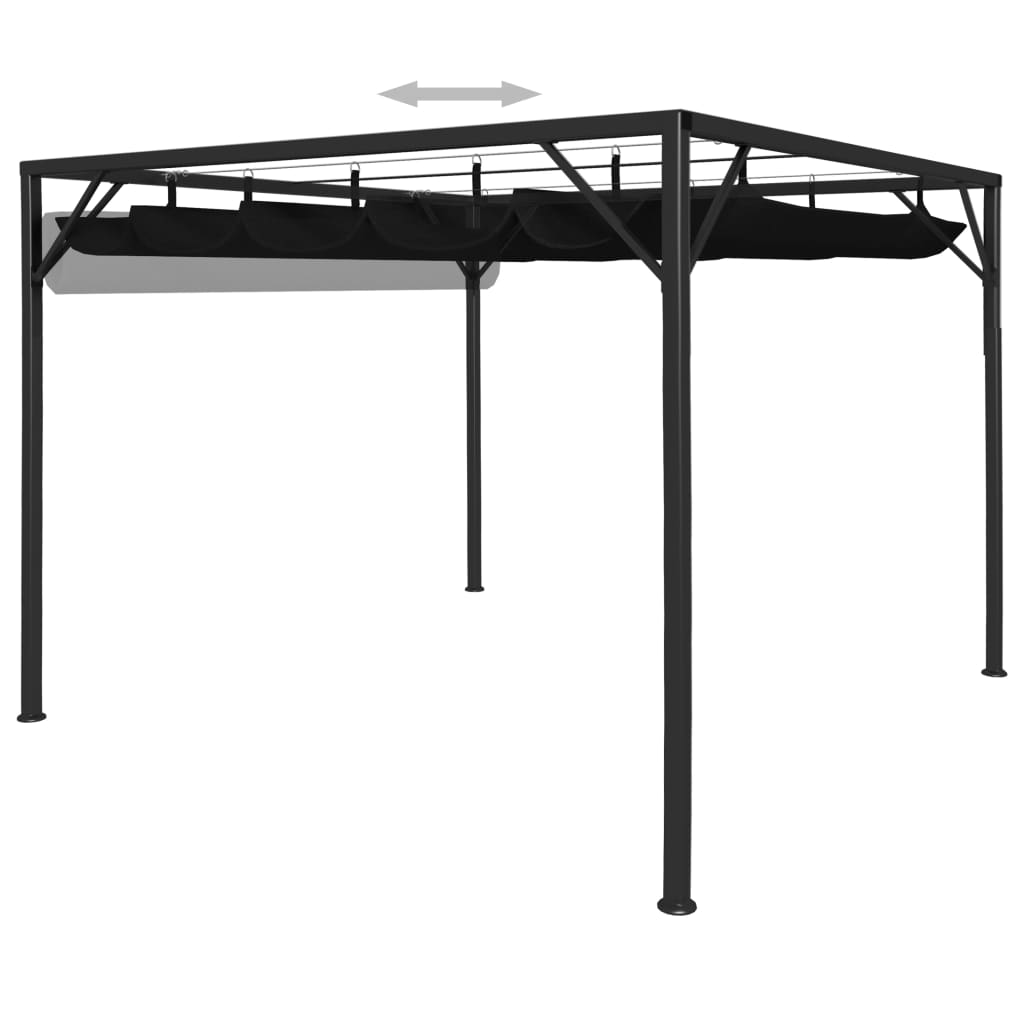 Vidaxl Garden Practor with extendable roof 3x3 m anthracite