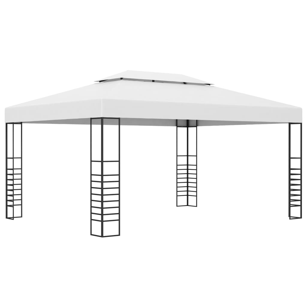 Vidaxl Garden Practor 4x3x2.7 M Powder -Coated Steel White