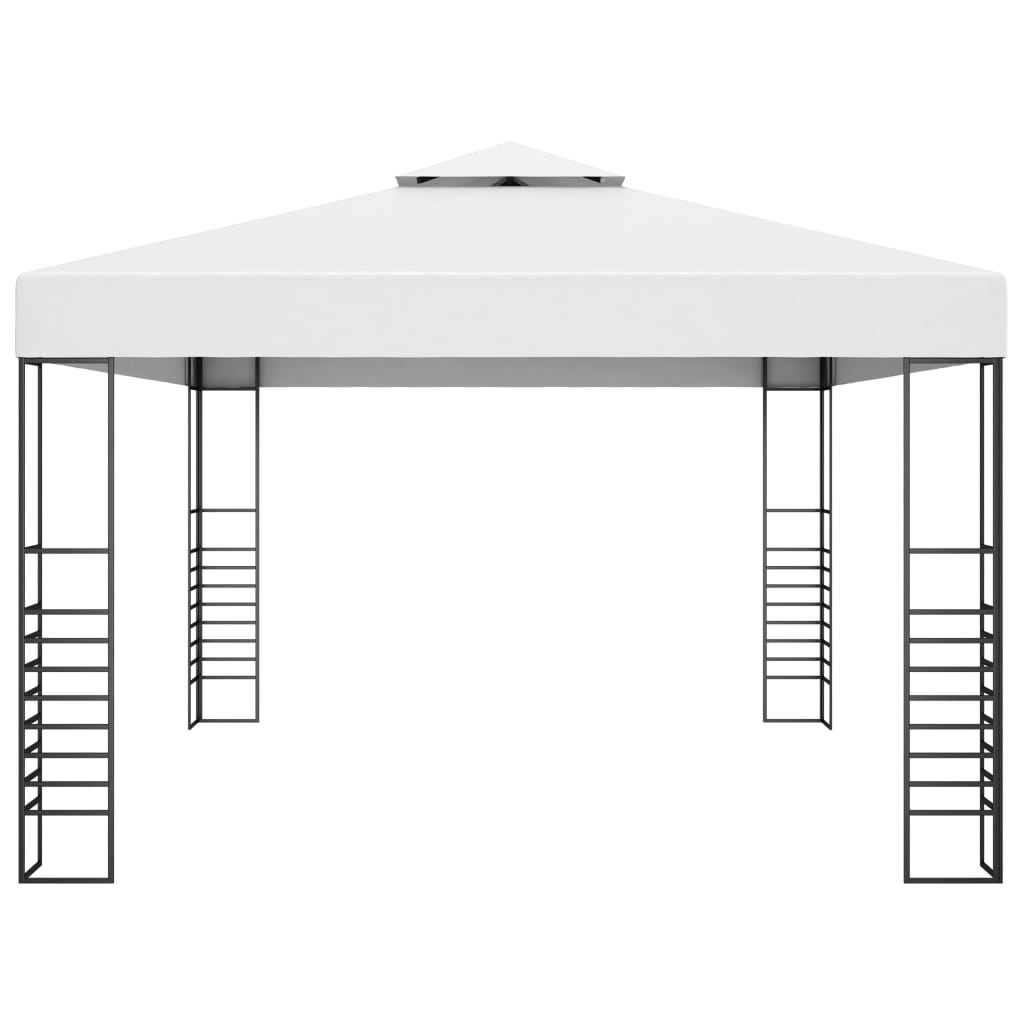 Vidaxl Garden Pracor 4x3x2,7 m jeklena bela v prahu