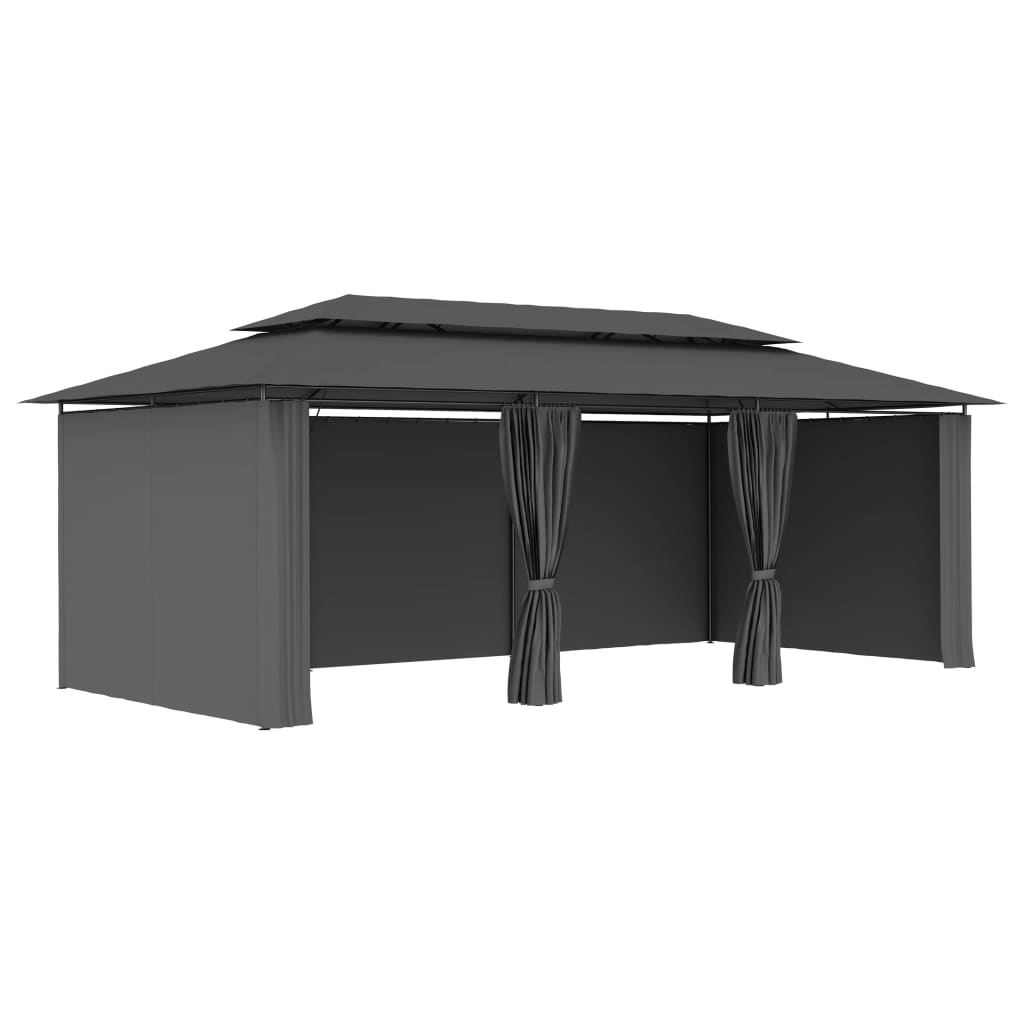 Arbor vidaxl avec rideaux 600x298x270 cm anthracite