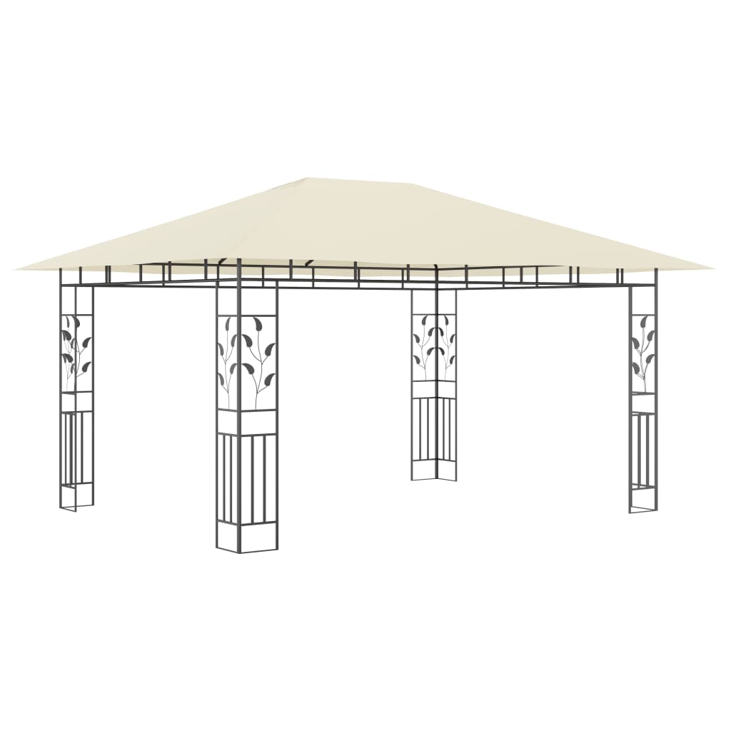 Vidaxl Arbor med myggnät 180 g m² 4x3x2,73 m kräm