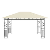 Vidaxl -Laube mit Mückennetz 180 g m² 4x3x2,73 m Creme