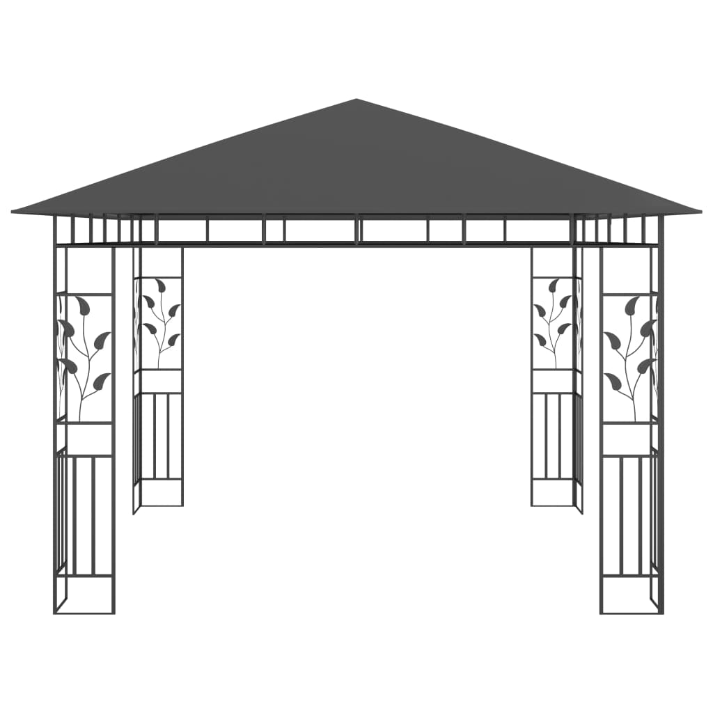 Vidaxl Arbor z netto komarów 180 g m² 3x3x2,73 m antracyt