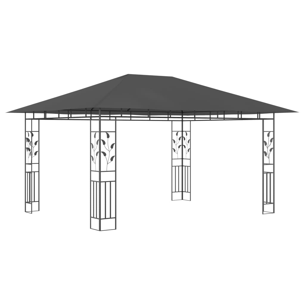 Vidaxl Arbor s komarjem neto 180 g m² 4x3x2,73 m antracit