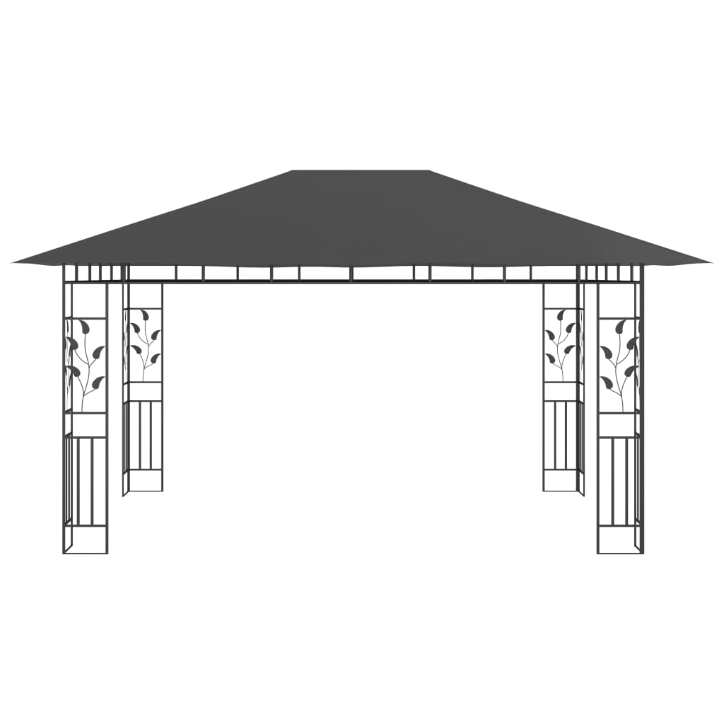 Vidaxl Arbor s komárem čistý 180 g m² 4x3x2,73 m Anthracite