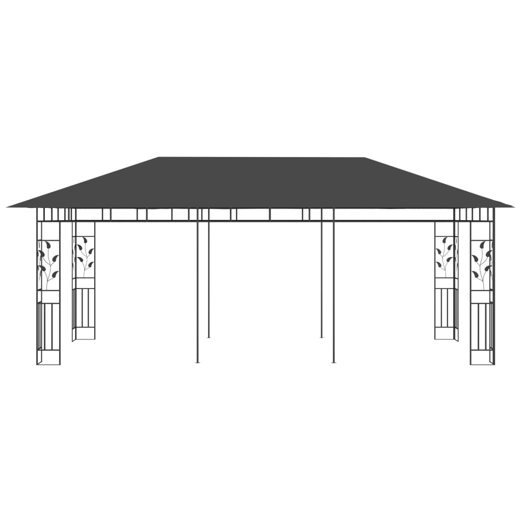 Vidaxl Arbor med myggnät 6x3x2,73 m antracit