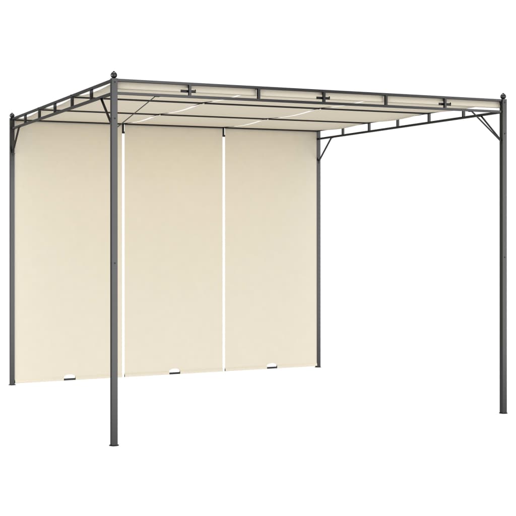 Vidaxl Garden Pracor con tenda laterale 3x3x2.25 m Crema