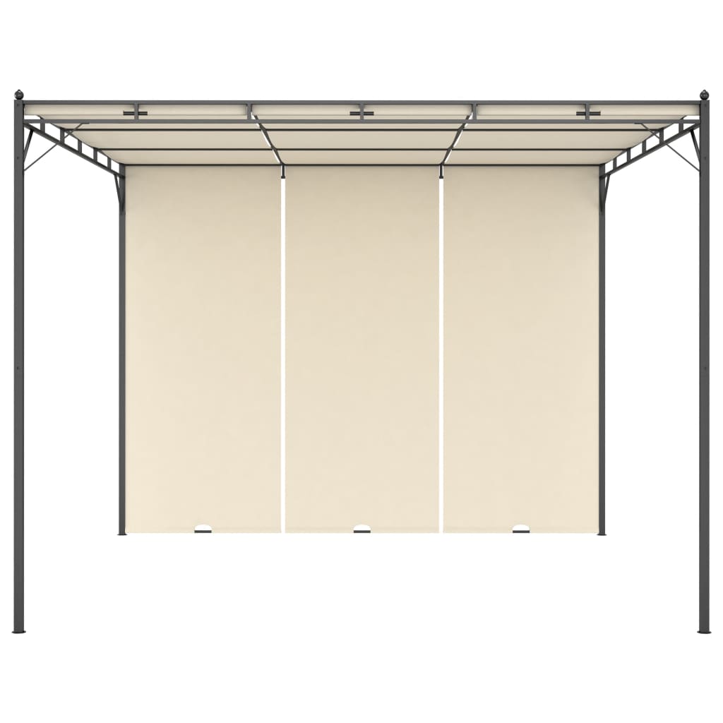 Vidaxl Garden Pracor con tenda laterale 3x3x2.25 m Crema