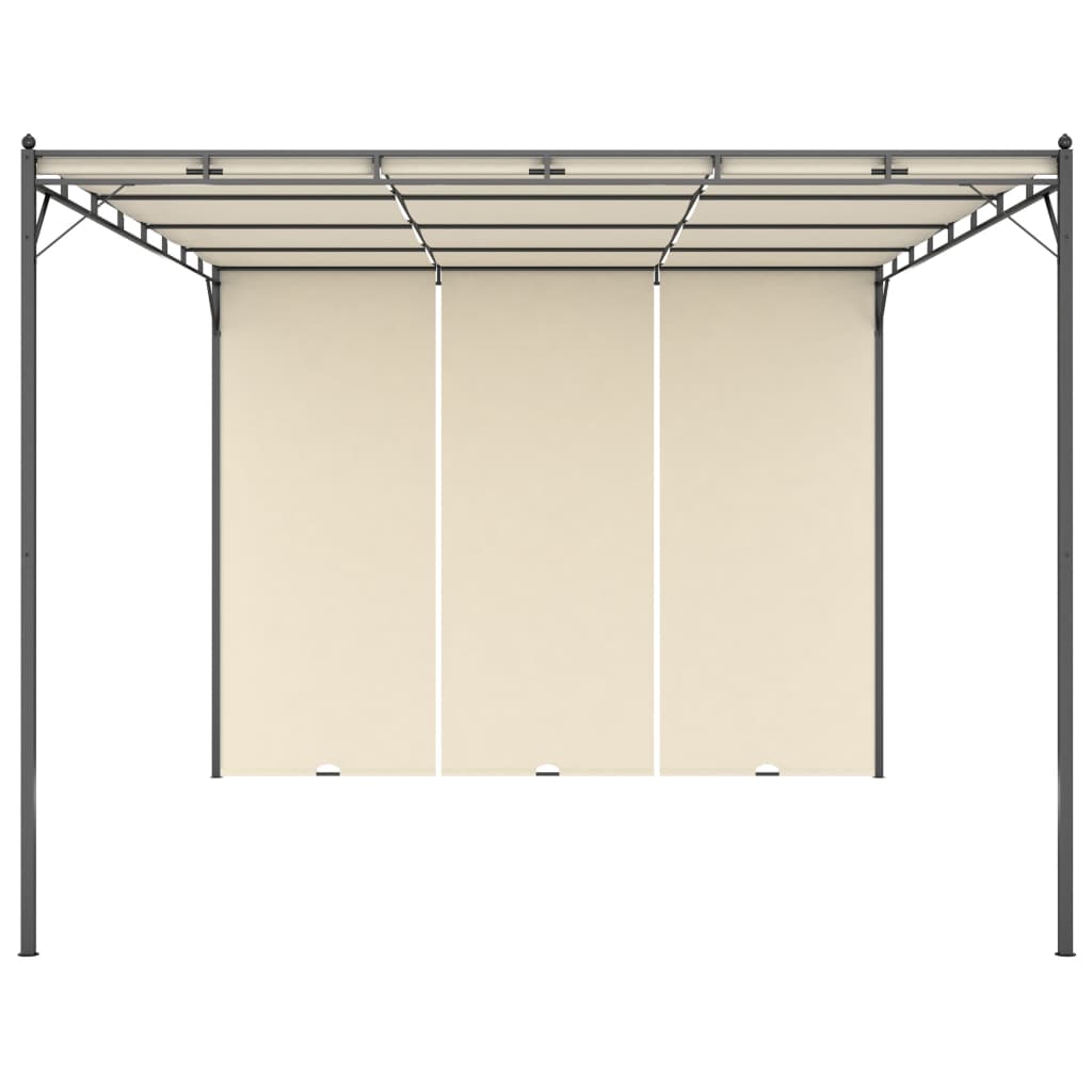 Vidaxl Garden Pracor con cortina lateral 4x3x2.25 m Cream