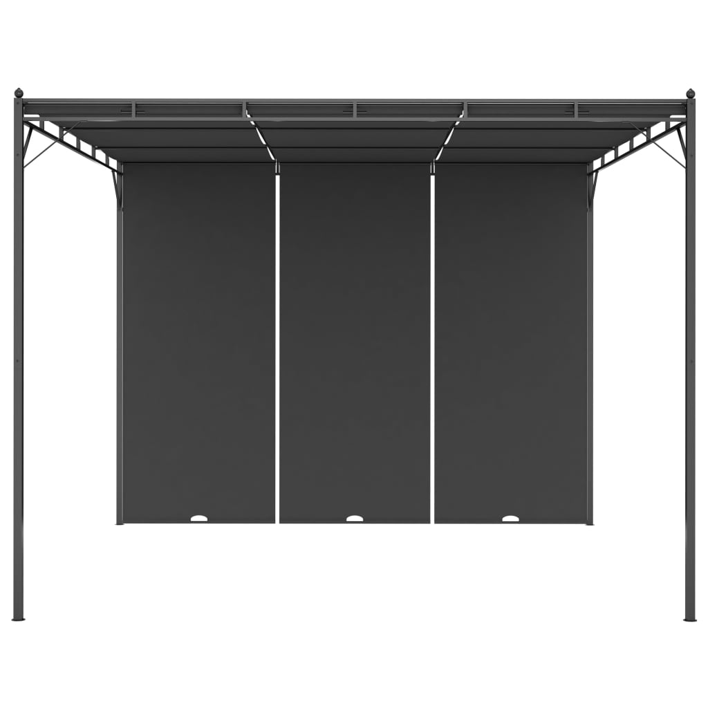 Vidaxl Garden Practice avec rideau latéral 3x3x2.25 M anthracite