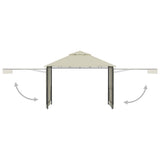 Arbor Vidaxl con techos extensibles 180 g m² 3x3x2.75 m Cream