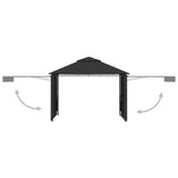 Vidaxl Arbor s rozsáhlými střechami 180 g m² 3x3x2,75 m Anthracite