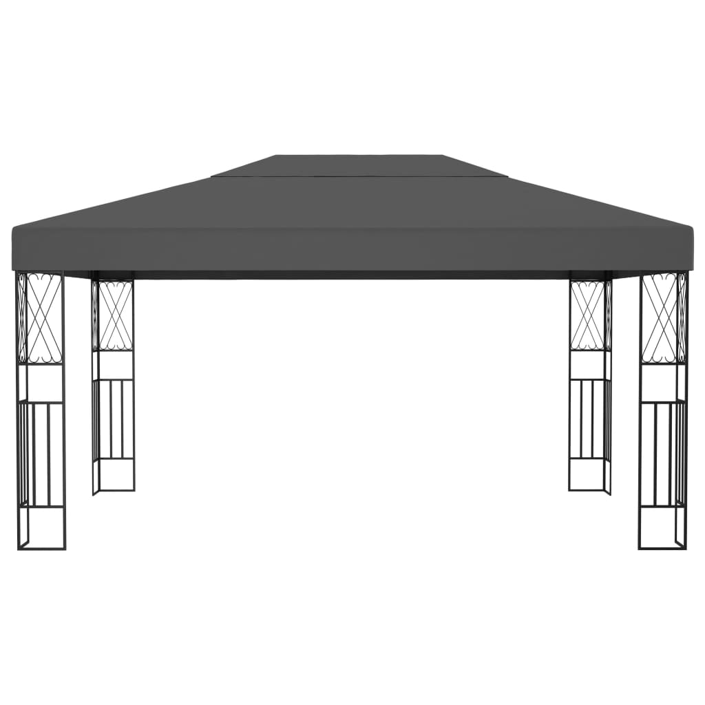 Vidaxl arbor 3x4 m prah antracita