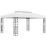 Arbor vidaxl avec toit double 3x4 m blanc