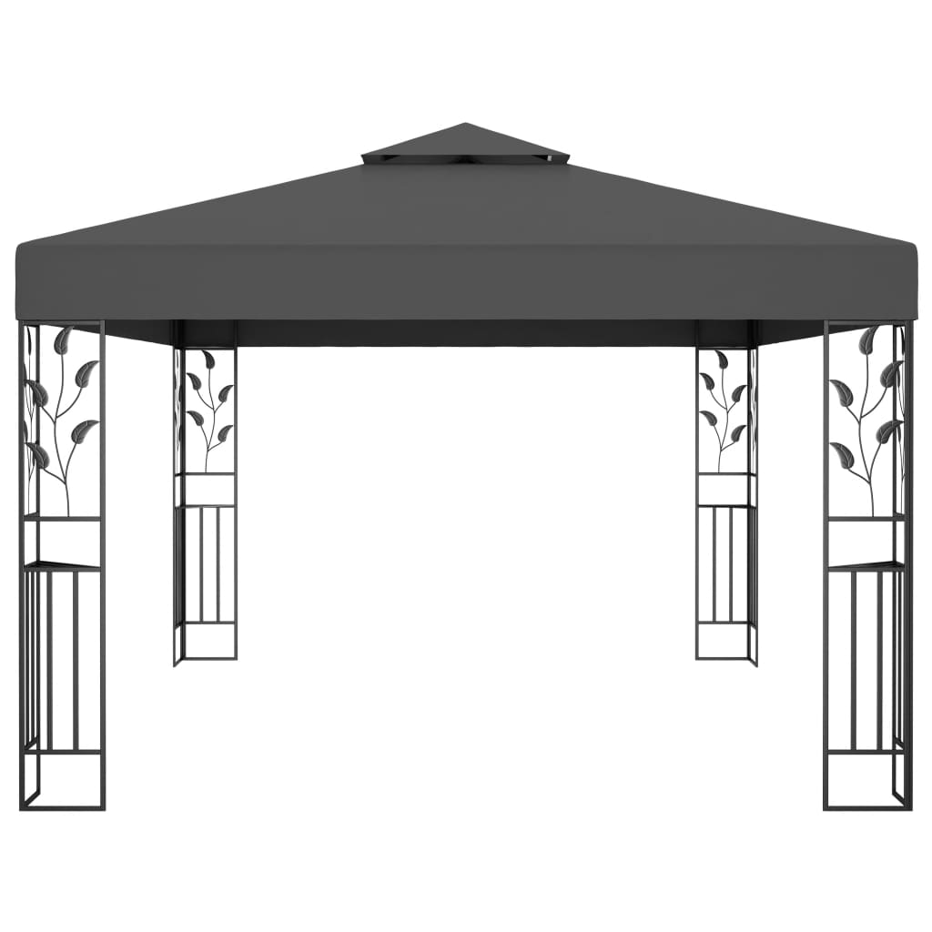 Vidaxl Arbor med dubbel tak 3x4 m antracit