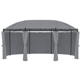 Arbor Vidaxl con cortinas 520x349x255 cm de antracita