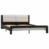 Vidaxl bedframe met hoofdeinde zwart 218 x 132 x 86.5 cm nep leer
