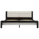 Vidaxl bedframe met hoofdeinde zwart 218 x 132 x 86.5 cm nep leer