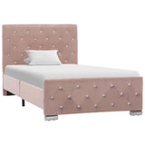 Vidaxl bedframe fluweel roze 90x200 cm