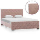 Vidaxl bedframe fluweel roze 120x200 cm