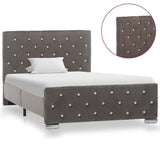 Vidaxl bedframe fluweel grijs 100x200 cm