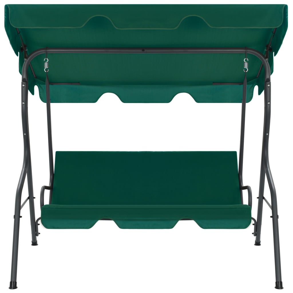 Vidaxl Swing Bench 170x110x153 cm in tessuto verde