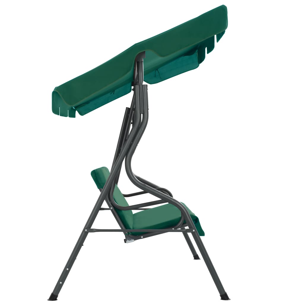 Vidaxl Swing Banc 170x110x153 cm Tissu vert